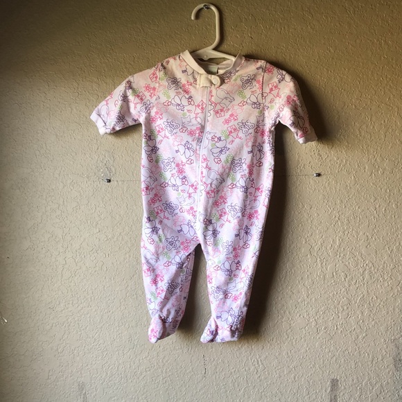 Girls Pajamas Y2K Bundle Set Of 2 Long Sleeve Footed Baby Sleepers 0-3 Months - Picture 7 of 12